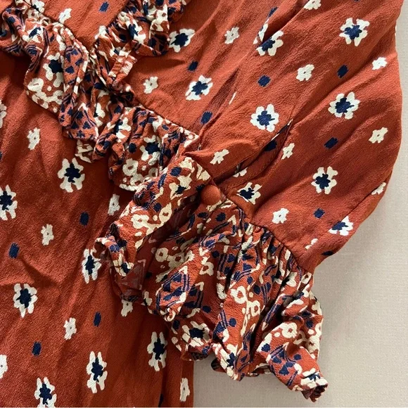 Free People Rust Boho Printed Maxi Dress - Picture 8 of 16